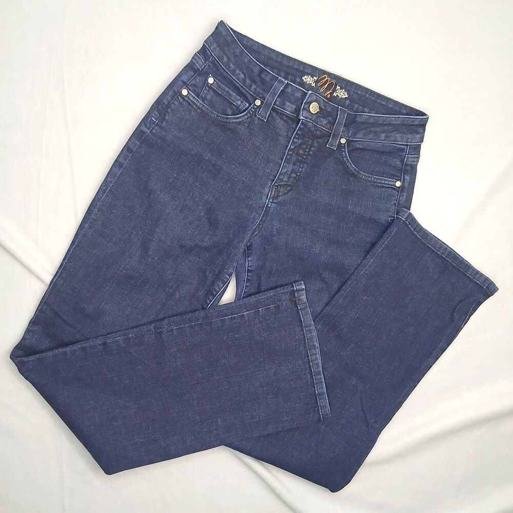 MiracleBody Bootcut Jeans Dark Wash Mid Rise Stretch Denim Pants Womens 6